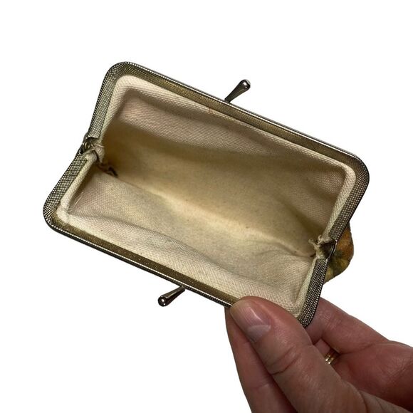 Pair of Vintage Nesting Kiss Clasp Felt Coin Purses Cosmetic Bags - Picture 7 of 12